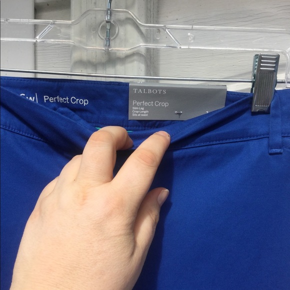 NWT Talbots "The Perfect Crop" Royal Blue Pant - Picture 3 of 7